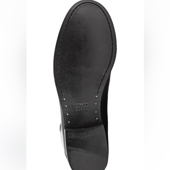 Frye Black Leather Knee-High Melissa Button Boots with Box - Picture 2 of 9